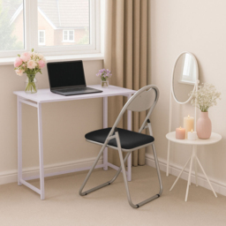Harbour Housewares Black Wooden Foldable Desk and Chair Set - Size: 45 x 92.5 x 4.4cm - Wilko - thumbnail 6