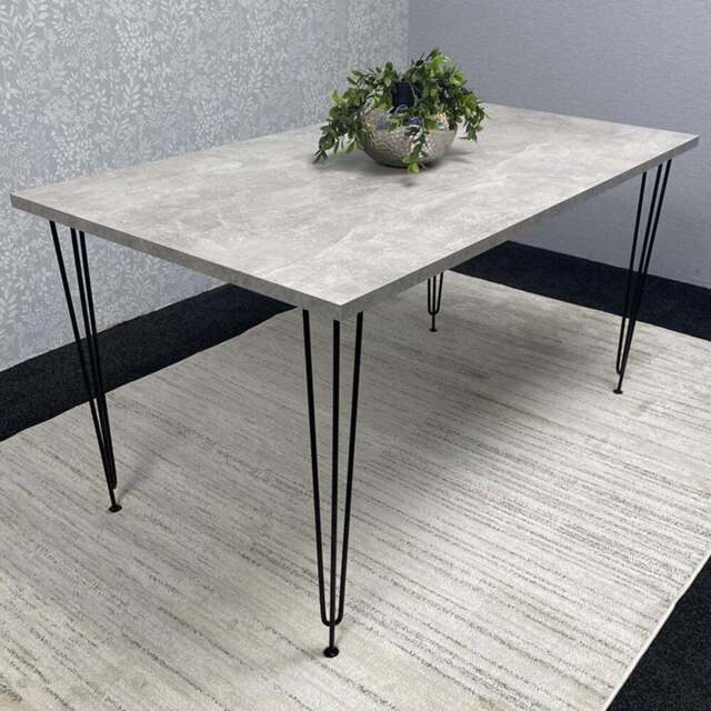 Kosy Koala Light Stone Grey Rectangular Dining Table - Size: 4 Seater - Multi - Wilko - image 1