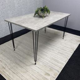 Kosy Koala Light Stone Grey Rectangular Dining Table - Size: 4 Seater - Multi - Wilko - thumbnail 4