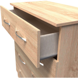 Crowndale Avon 4 Drawer Bardolino Oak Chest of Drawers Ready Assembled - Wilko - thumbnail 7