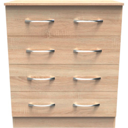 Crowndale Avon 4 Drawer Bardolino Oak Chest of Drawers Ready Assembled - Wilko - thumbnail 3