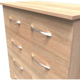 Crowndale Avon 4 Drawer Bardolino Oak Chest of Drawers Ready Assembled - Wilko - thumbnail 6