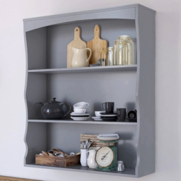 Home Source Polar 3 Tier Grey Kitchen Wall Mounted Shelf - Size: 85 x 22 x 77cm - Wilko - thumbnail 1
