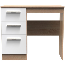 Crowndale Contrast 3 Drawer White and Bardolino Oak Vanity Ready Assembled - Size: 40 x 93 x 79cm - Brown - Wilko - thumbnail 4