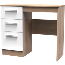 Crowndale Contrast 3 Drawer White and Bardolino Oak Vanity Ready Assembled - Size: 40 x 93 x 79cm - Brown - Wilko - thumbnail 3