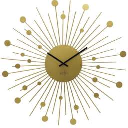 Acctim Brielle Starburst Brass Wall Clock 50cm - Size: 4 x 50 x 50cm - Brown - Wilko - thumbnail 1