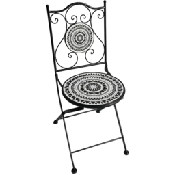 Mabel Mosaic Bistro Set - Black and White - Size: 2 Seater - Outdoor Leisure - Wilko - thumbnail 5