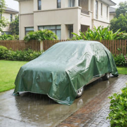 Outsunny 4 x 6m Green PE Waterproof Tarpaulin - Size: 0.1 x 600 x 400cm - Wilko - thumbnail 3