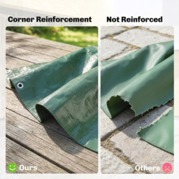 Outsunny 4 x 6m Green PE Waterproof Tarpaulin - Size: 0.1 x 600 x 400cm - Wilko - thumbnail 6