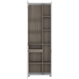 Florence Chelsea White Right Hand Tall Narrow Display Cabinet - Size: 42 x 64 x 194cm - Furniture to Go - Wilko - thumbnail 4