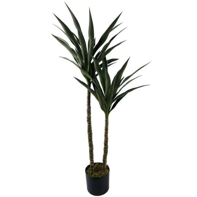 Botanik Tropical Yukka Artificial Tree in Pot 4ft - Size: 120 x 70 x 70cm - Green - Wilko - image 1
