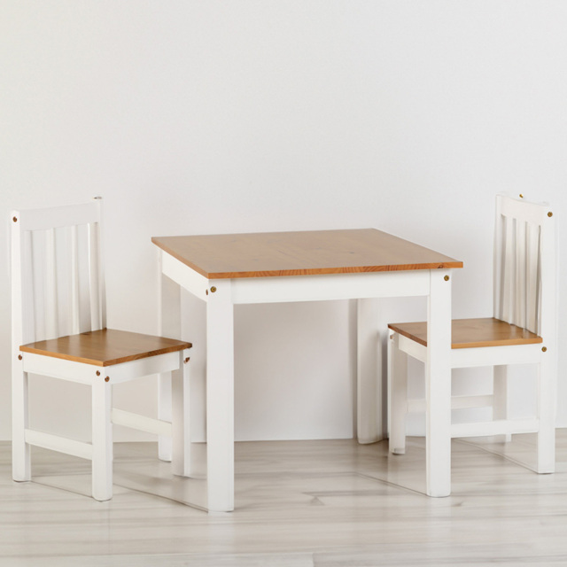 Seconique Ludlow 2 Seater Dining Set White and Oak Effect - Wilko - image 1