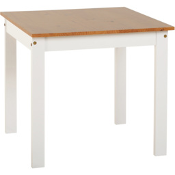 Seconique Ludlow 2 Seater Dining Set White and Oak Effect - Wilko - thumbnail 4