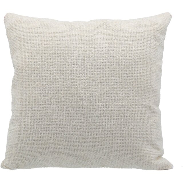 Soft Chenille Boucle Cushion Ivory - Wilko - image 1