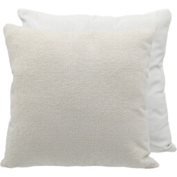 Soft Chenille Boucle Cushion Ivory - Wilko - thumbnail 3