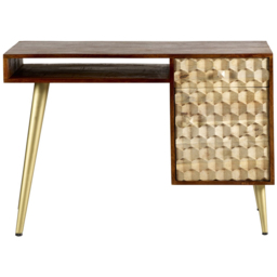 Brooklyn Cotati Single Door Single Drawer Single Shelf Desk - Brown - Wilko - thumbnail 4