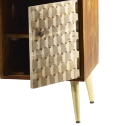Brooklyn Cotati Single Door Single Drawer Single Shelf Desk - Brown - Wilko - thumbnail 6