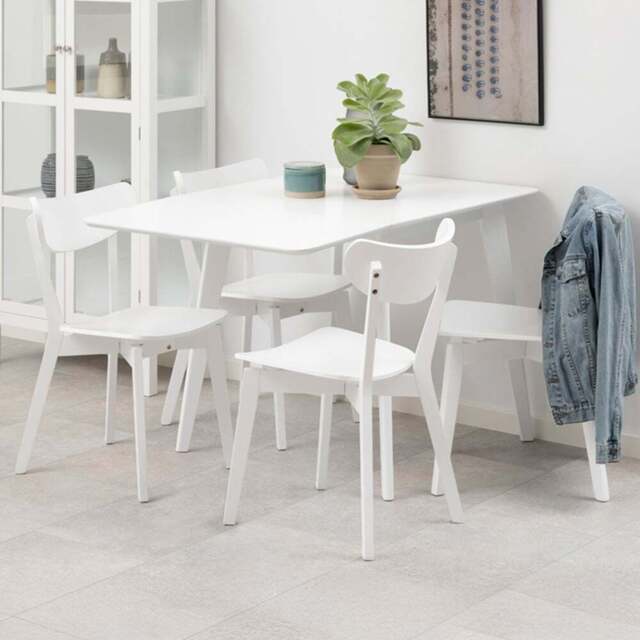 Florence Roxby 4 Seater Extending Square Dining Table White - Wilko - image 1