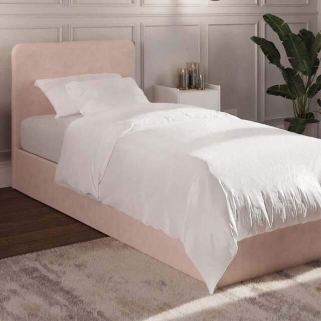 GFW Chiswick Single Soft Pink Ottoman Bed - Wilko - image 1