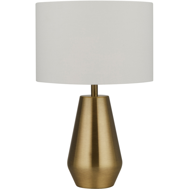 Lighting Collection Antique Brass Touch Table Lamp with Cream Shade 2 Pack - Size: 31 x 20 x 20cm - Gold - Wilko - image 1