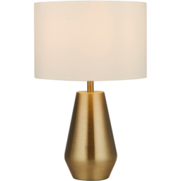 Lighting Collection Antique Brass Touch Table Lamp with Cream Shade 2 Pack - Size: 31 x 20 x 20cm - Gold - Wilko - thumbnail 4