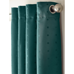 Alan Symonds Madison Teal Ring Top Curtain 229 x 274cm - Size: W 229 x D 274cm - Green - Wilko - thumbnail 6