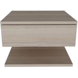 Decorotika Vivid Cordoba Minimalist Floating Nightstand - Size: Single Drawer - Silver - Wilko - thumbnail 3