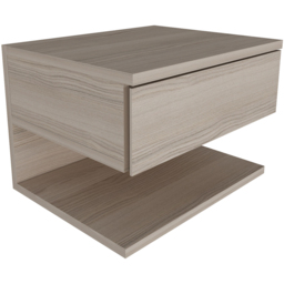 Decorotika Vivid Cordoba Minimalist Floating Nightstand - Size: Single Drawer - Silver - Wilko - thumbnail 4