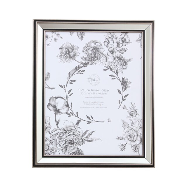 Mode Mirrored Photo Frame Silver 20 x 16in - The Port. Co Gallery - Wilko - image 1