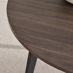 Furniturebox Kimmi 4 Seater Round Dining Table Oak Walnut and Black - Brown - Wilko - thumbnail 4