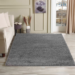 Desire Rugs Oxford Grey Plain Shaggy Rug 80 x 150cm - Wilko - thumbnail 3