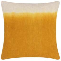 furn. Mizu Ochre Dip Dye Square Cushion - Size: 50 x 50 cm - Multi - Wilko