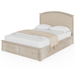 GFW Madrid Double Limed Oak Ottoman Bed - Cream - Wilko - thumbnail 3