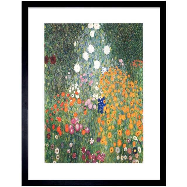 Wee Blue Coo Gustav Klimt Garden 1907 Old Master Painting Framed Wall Art Print 30 x 41cm - Size: 43.3 x 33.3 x 1.5cm - Multi - Wilko - image 1