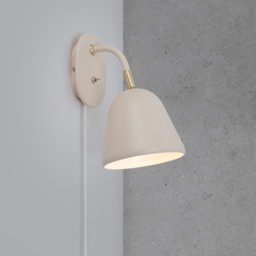 Nordlux Fleur 15 Beige Wall Light - Size: 26.4 x 15.3 x 26.4cm - Blonde - Wilko - thumbnail 3