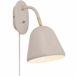 Nordlux Fleur 15 Beige Wall Light - Size: 26.4 x 15.3 x 26.4cm - Blonde - Wilko