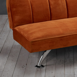 Brighton Single Sleeper Orange Sofa Bed - LPD Home - Wilko - thumbnail 4