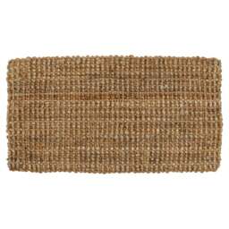 JVL Moris Boucle Coir and Jute Doormat 40 x 70cm - Brown - JVL Homewares - Wilko - thumbnail 1