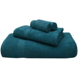 Mayfair Egyptian Cotton Indigo Bath Towel Set of 2 - Blue - Wilko - thumbnail 1