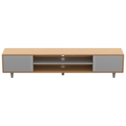 AVF Harbour Light Wood and Grey TV Unit - Size: 39.5 x 200 x 42cm - Multi - Wilko - thumbnail 5