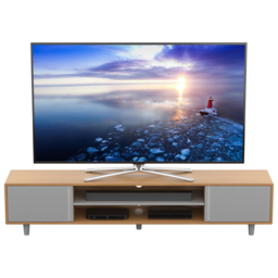 AVF Harbour Light Wood and Grey TV Unit - Size: 39.5 x 200 x 42cm - Multi - Wilko - thumbnail 4