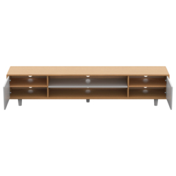 AVF Harbour Light Wood and Grey TV Unit - Size: 39.5 x 200 x 42cm - Multi - Wilko - thumbnail 6