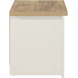 Highgate 2 Drawer Cream and Oak Bedside Table - White - Birlea - Wilko - thumbnail 5