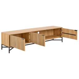 Florence Jaipur 3 Door Oak TV Unit - Size: 45 x 176.4 x 40cm - Multi - Furniture To Go - Wilko - thumbnail 5