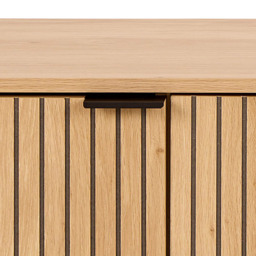 Florence Jaipur 3 Door Oak TV Unit - Size: 45 x 176.4 x 40cm - Multi - Furniture To Go - Wilko - thumbnail 7