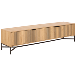 Florence Jaipur 3 Door Oak TV Unit - Size: 45 x 176.4 x 40cm - Multi - Furniture To Go - Wilko - thumbnail 6