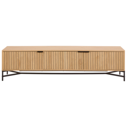 Florence Jaipur 3 Door Oak TV Unit - Size: 45 x 176.4 x 40cm - Multi - Furniture To Go - Wilko - thumbnail 3