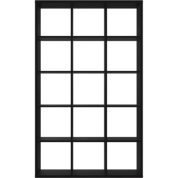 Florence Mauro 15 Shelf Matt Black Bookshelf - Wilko - thumbnail 4