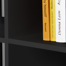 Florence Mauro 15 Shelf Matt Black Bookshelf - Wilko - thumbnail 6