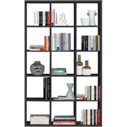 Florence Mauro 15 Shelf Matt Black Bookshelf - Wilko - thumbnail 7